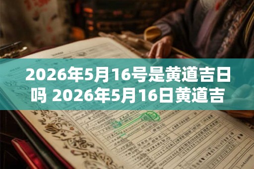2026年5月16号是黄道吉日吗 2026年5月16日黄道吉日