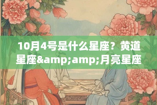 10月4号是什么星座?黄道星座&月亮星座揭秘! 10月4号是什么星座?黄道星座&月亮星座揭秘!