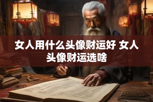 女人用什么头像财运好 女人头像财运选啥