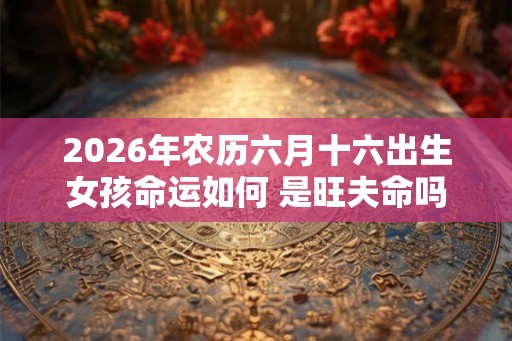 2026年农历六月十六出生女孩命运如何 是旺夫命吗 2026年农历六月十六出生女孩命运如何 是旺夫命吗