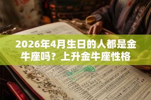 2026年4月生日的人都是金牛座吗？上升金牛座性格
