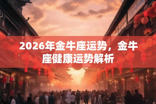 2026年金牛座运势，金牛座健康运势解析