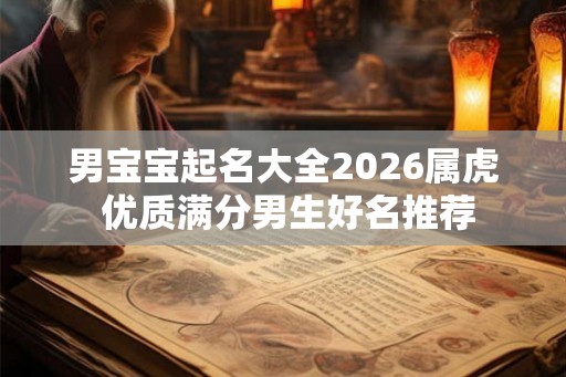 男宝宝起名大全2026属虎 优质满分男生好名推荐 男宝宝起名大全2026属虎 优质满分男生好名推荐