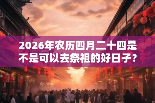 2026年农历四月二十四是不是可以去祭祖的好日子？