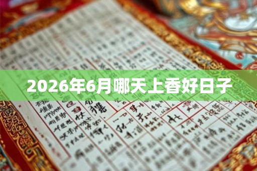2026年6月哪天上香好日子
