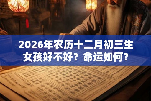 2026年农历十二月初三生女孩好不好？命运如何？
