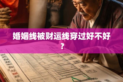 婚姻线被财运线穿过好不好？