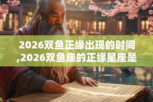 2026双鱼正缘出现的时间,2026双鱼座的正缘星座是什么