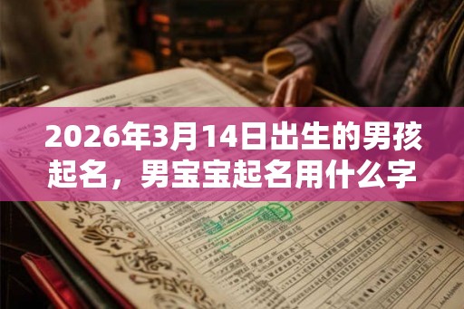 2026年3月14日出生的男孩起名,男宝宝起名用什么字好? 2026年3月14日出生的男孩起名,男宝宝起名用什么字好?