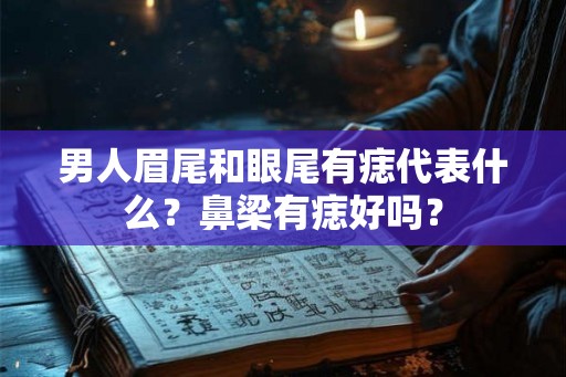 男人眉尾和眼尾有痣代表什么？鼻梁有痣好吗？