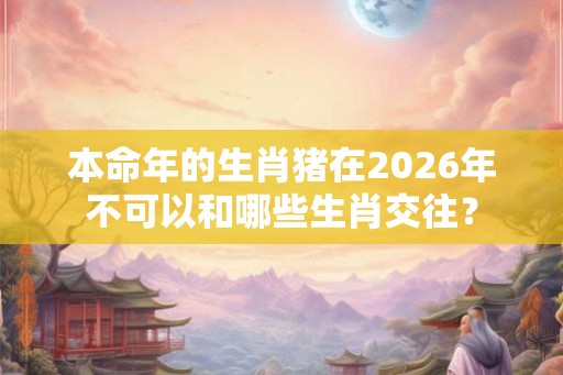 本命年的生肖猪在2026年不可以和哪些生肖交往？
