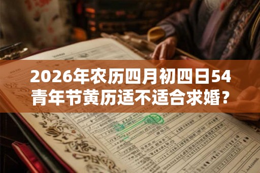 2026年农历四月初四日54青年节黄历适不适合求婚？