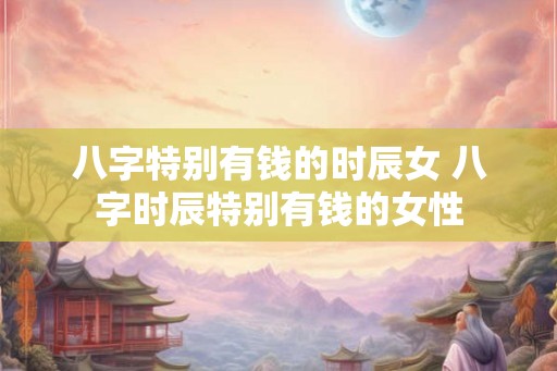 八字特别有钱的时辰女 八字时辰特别有钱的女性