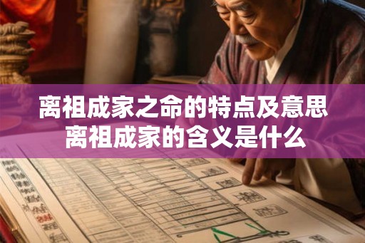 离祖成家之命的特点及意思 离祖成家的含义是什么