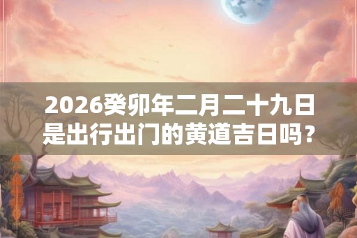 2026癸卯年二月二十九日是出行出门的黄道吉日吗？