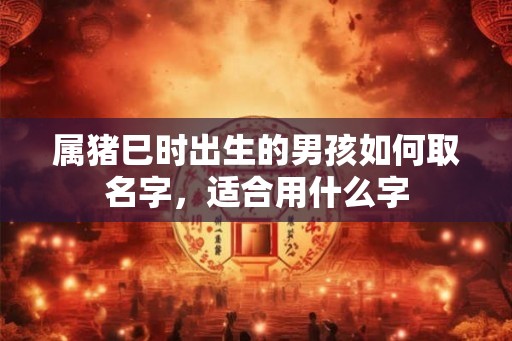 属猪巳时出生的男孩如何取名字，适合用什么字