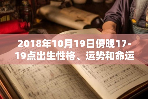 2018年10月19日傍晚17-19点出生性格、运势和命运 2018年10月19日傍晚17-19点出生性格、运势和命运