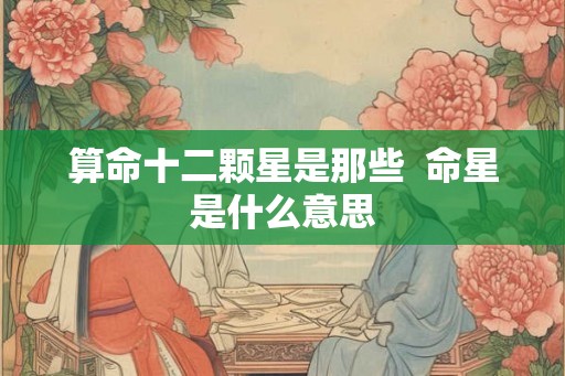 算命十二颗星是那些  命星是什么意思