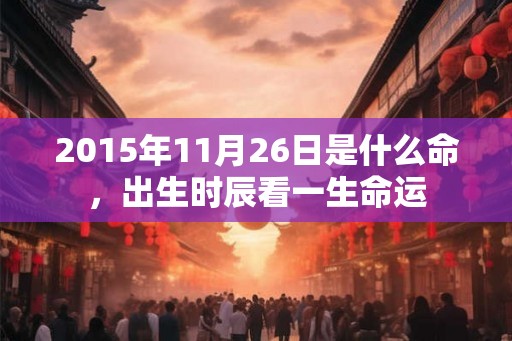 2015年11月26日是什么命,出生时辰看一生命运 2015年11月26日是什么命,出生时辰看一生命运