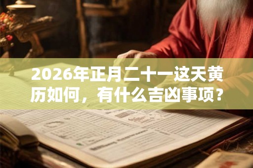 2026年正月二十一这天黄历如何，有什么吉凶事项？