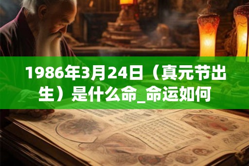 1986年3月24日（真元节出生）是什么命_命运如何