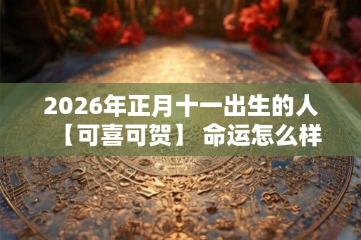 2026年正月十一出生的人【可喜可贺】 命运怎么样
