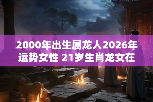 2000年出生属龙人2026年运势女性 21岁生肖龙女在2026年运气如何