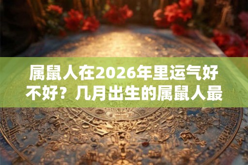 属鼠人在2026年里运气好不好?几月出生的属鼠人最好? 属鼠人在2026年里运气好不好?几月出生的属鼠人最好?