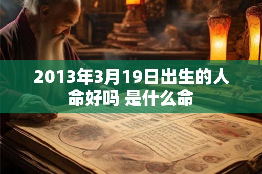 2013年3月19日出生的人命好吗 是什么命