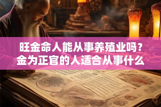 旺金命人能从事养殖业吗？金为正官的人适合从事什么行业？