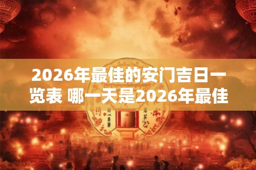 2026年最佳的安门吉日一览表 哪一天是2026年最佳的安门吉日