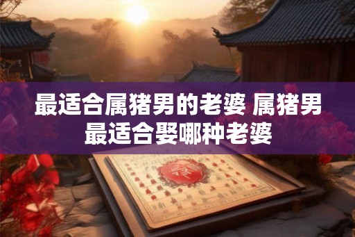 最适合属猪男的老婆 属猪男最适合娶哪种老婆 最适合属猪男的老婆 属猪男最适合娶哪种老婆