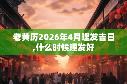 老黄历2026年4月理发吉日,什么时候理发好