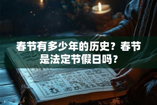 春节有多少年的历史？春节是法定节假日吗？