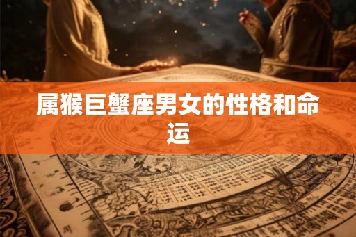 属猴巨蟹座男女的性格和命运