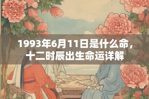 1993年6月11日是什么命,十二时辰出生命运详解 1993年6月11日是什么命,十二时辰出生命运详解