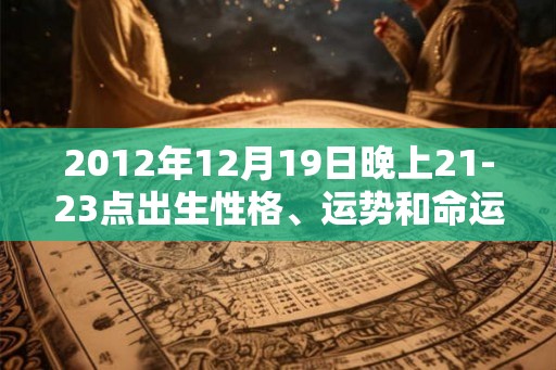 2012年12月19日晚上21-23点出生性格、运势和命运