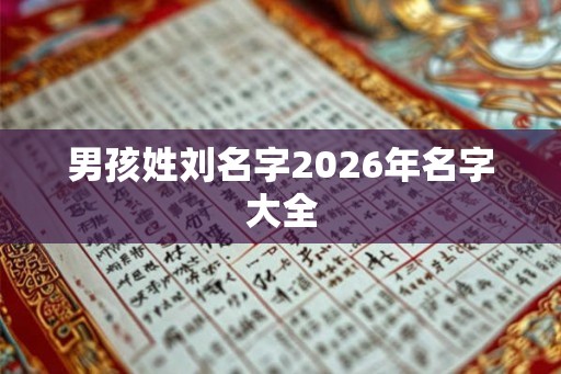 男孩姓刘名字2026年名字大全