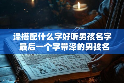泽搭配什么字好听男孩名字  最后一个字带泽的男孩名字