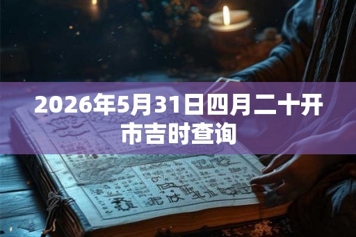 2026年5月31日四月二十开市吉时查询 2026年5月31日四月二十开市吉时查询
