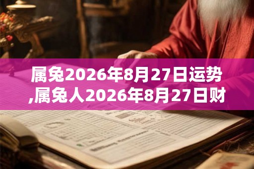 属兔2026年8月27日运势,属兔人2026年8月27日财运,生肖兔2026年8月27日运势
