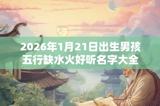 2026年1月21日出生男孩五行缺水火好听名字大全