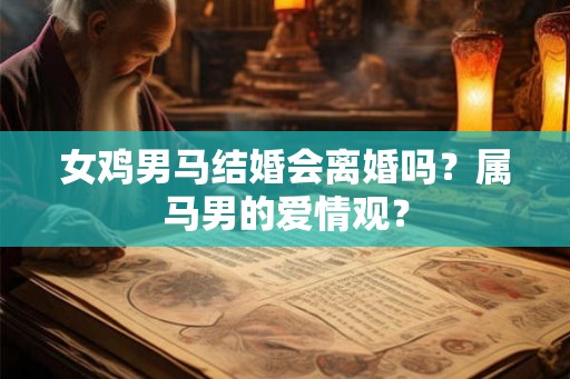 女鸡男马结婚会离婚吗？属马男的爱情观？