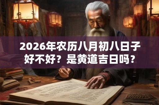 2026年农历八月初八日子好不好？是黄道吉日吗？