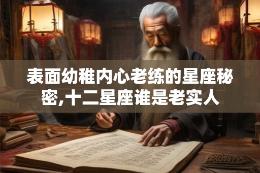 表面幼稚内心老练的星座秘密,十二星座谁是老实人 表面幼稚内心老练的星座秘密,十二星座谁是老实人