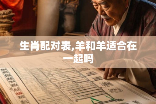 生肖配对表,羊和羊适合在一起吗