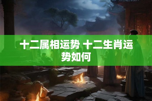 十二属相运势 十二生肖运势如何