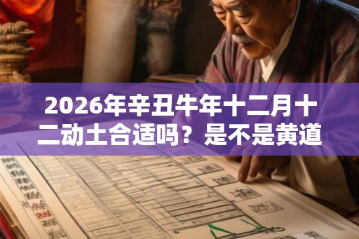 2026年辛丑牛年十二月十二动土合适吗？是不是黄道吉日？