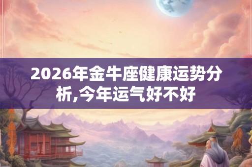 2026年金牛座健康运势分析,今年运气好不好