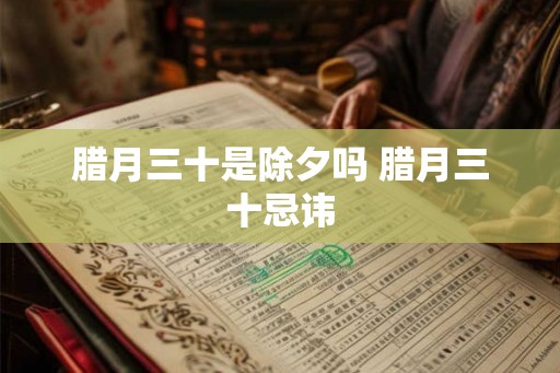 腊月三十是除夕吗 腊月三十忌讳 腊月三十是除夕吗 腊月三十忌讳